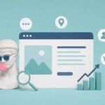 Illustration représentant un site internet professionnel optimisé pour améliorer la visibilité sur Google, attirer de nouveaux clients et développer une entreprise locale.